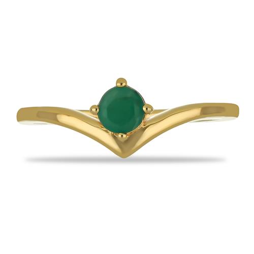 BUY REAL EMERALD GEMSTONE CLASSIC RING IN 925 SILVER 